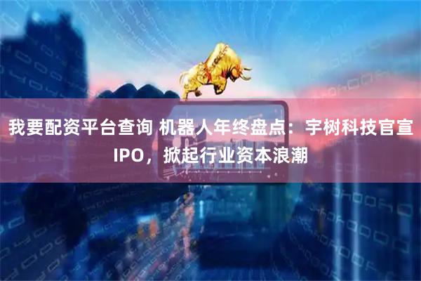 我要配资平台查询 机器人年终盘点：宇树科技官宣IPO，掀起行业资本浪潮